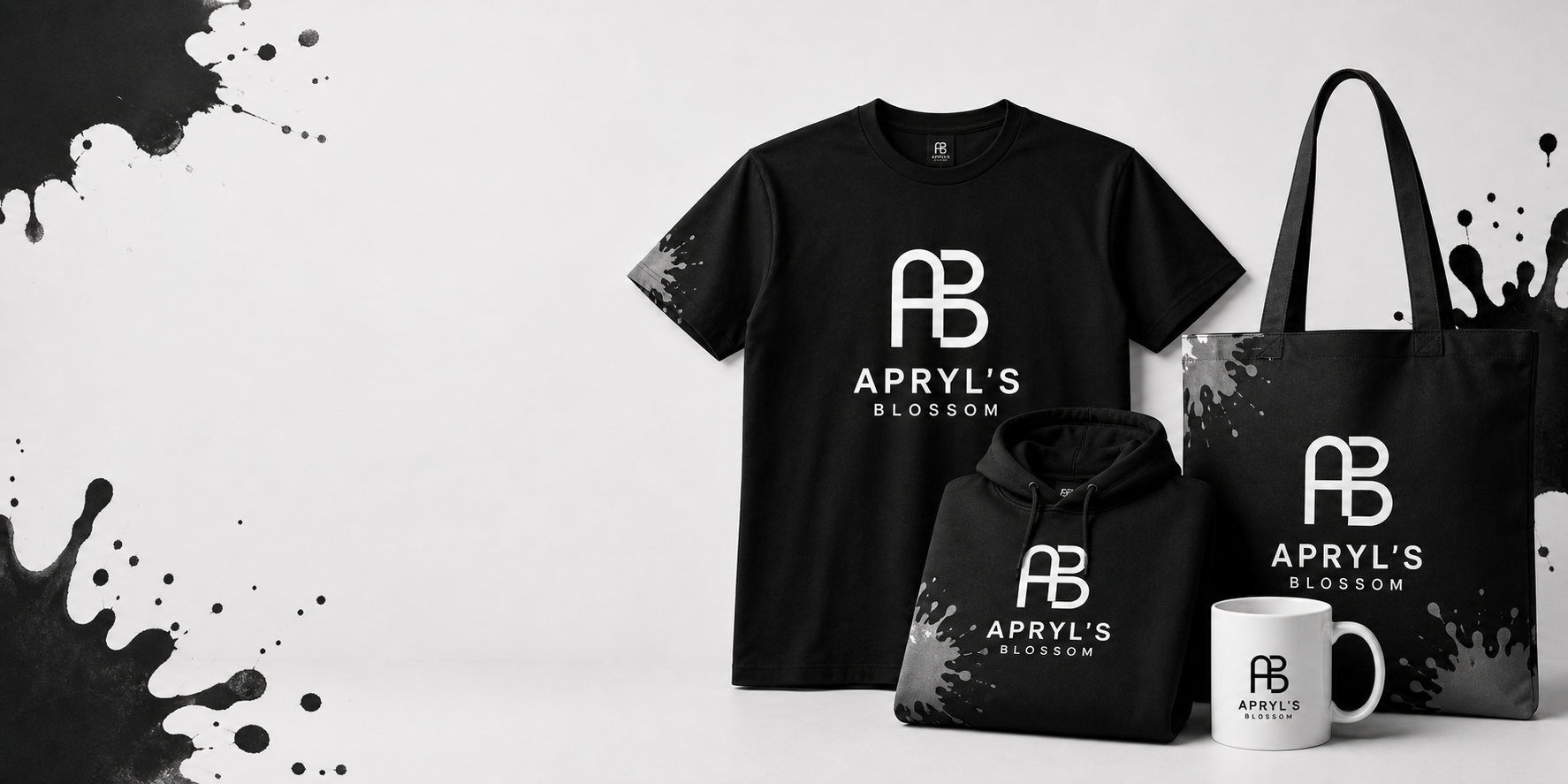 Apryl's Blossom branded shirt, hoodie, tote bag and mug